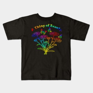 A Thing Of Beauty Neon Rainbow Flower Design Kids T-Shirt